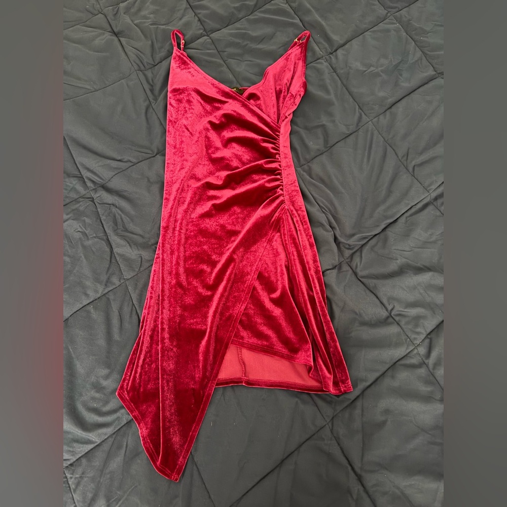 Forever 21 Pink Asymmetrical Velvet Dress
